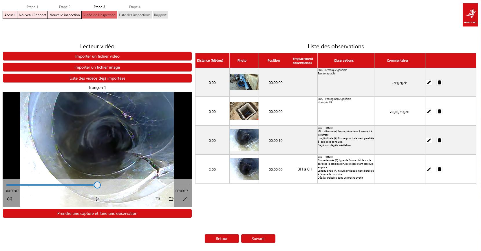 Logiciel inspection canalisation