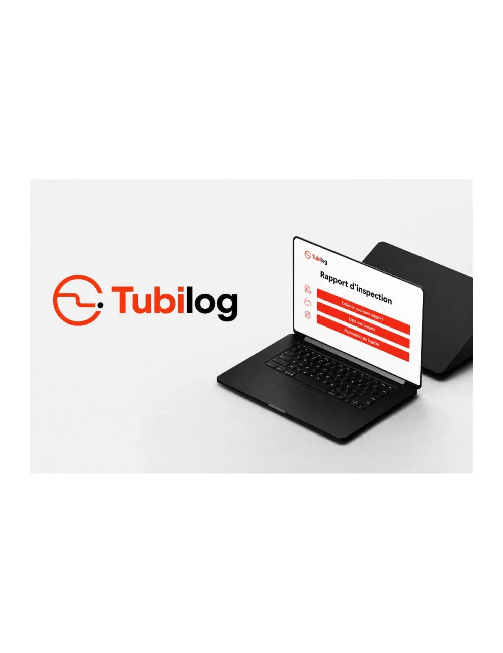 Logiciel Tubilog d'édition de rapport d'inspection vidéo affiché sur un ordinateur portable